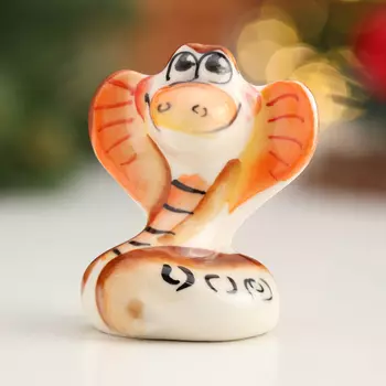 Сувенир "Змея Марфа", гжель, цвет, 5 см