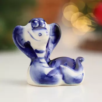 Сувенир "Змея Маруся", гжель, 4,5 см