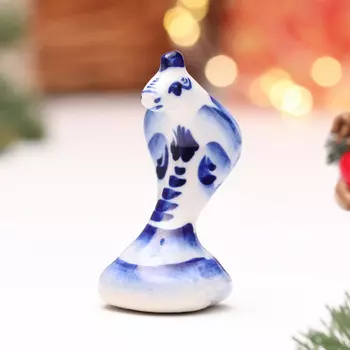 Сувенир "Змея Шая", гжель, 6,5 см