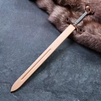 Сувенирное деревянное оружие "Меч двуручный", массив бука, 75 см, микс