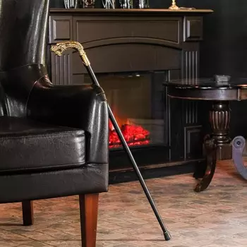 Сувенирная трость с клинком 30 см, набалдашник: дракон золотистый