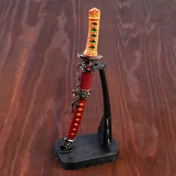 Макет оружия «Сувенирная катана на подставке», чёрные ножны, 17 см