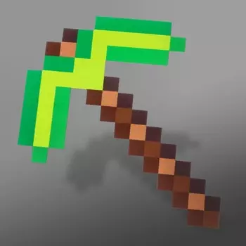 Деревянное оружие, детское сувенирное «Пиксель», топор кирка, 14,2 х 18,1 см