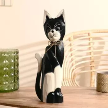 Сувенирный набор дерево "Черно-белые кошки" (50х40х30) 7х25х50 см