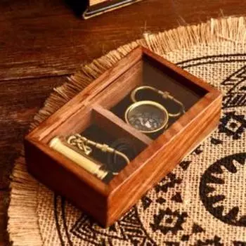 Сувенирный набор "Моряк" (2 брелока: компас и подз. труба) 11,5х6,5х3,7 см