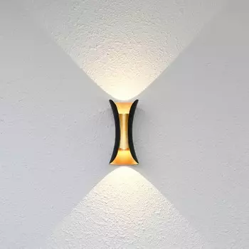 Св-к настенный накладной NUOVO 100x83x200мм 6Вт пластик 4200К IP 54 черный 2 луча 24787 0 du