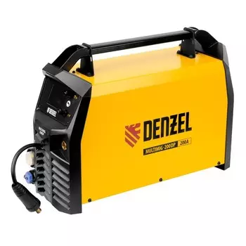 Сварочный аппарат инвертор. Denzel 94313, полуавтомат. сварки MultiMIG-200DP, ПВ 80%, 200 А