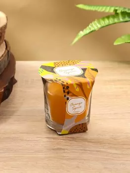 Свеча ароматическая Candle 100 г, апельсиновые специи