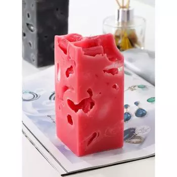 Ароматическая свеча декоративная «Ажурная», красный, 6612 см, садовые ягоды