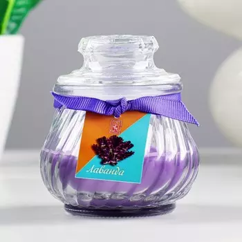 Ароматическая свеча в банке «Горшочек», 97.5 см, лаванда