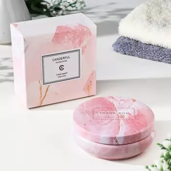 Ароматическая свеча в банке «Свежий нектарин», из соевого воска с сухоцветом, 38.5 см, 110 г