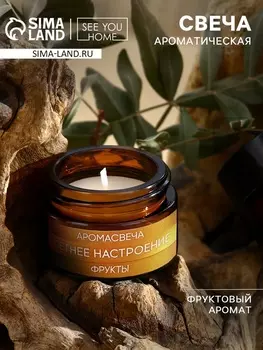 Свеча ароматическая «Летнее настроение» аромасвеча, аромат фруктовый, 4.33.1 см