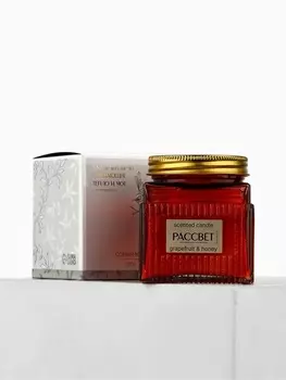 Свеча ароматическая «Рассвет» аромасвеча, аромат грейпфрут и мёд, 120 г