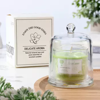 Ароматическая свеча в банке Dome, лайм, базилик и цитрус