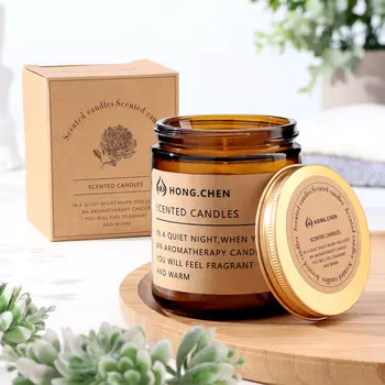 Ароматическая свеча в банке Hong. Chen, жасмин и роза