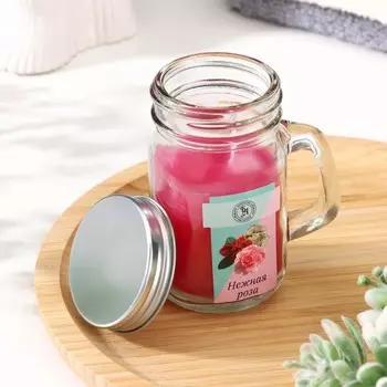 Свеча ароматическая в банке «Нежная роза», 7.28.5 см, 190 г