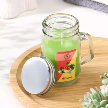 Свеча ароматическая в банке «Яблоко», 7.28.5 см, 190 г