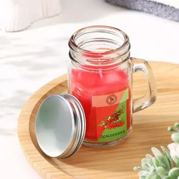 Ароматическая свеча в банке «Земляника», 7.28.5 см, 190 г