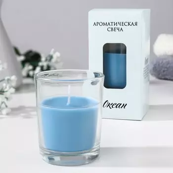Свеча ароматическая в стакане «Нюд», 56 см, океан