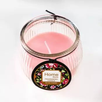 Ароматическая свеча в стакане 75.5 см, цветы, розовый