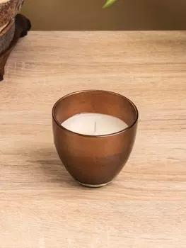 Свеча ароматическая в стеклянном подсвечнике 85 г, кофе