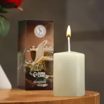 Свеча ароматическая «Зеленый чай», 46 см, в коробке