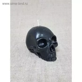 Свеча «Череп», чёрный, ручная работа