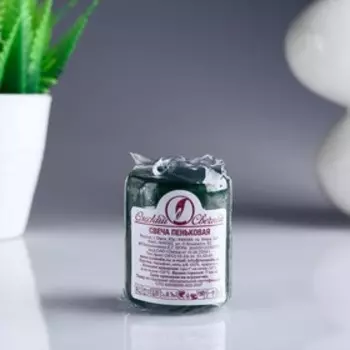 Свеча - цилиндр, 4х5см, 7 ч, 47 г, темно-зеленая