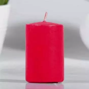 Свеча-цилиндр, 46 см, 9 ч, красный