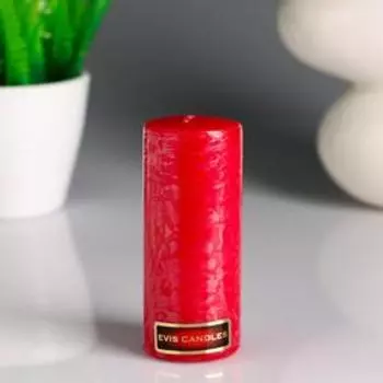 Свеча - цилиндр, 4×10, 15 ч, малиновая