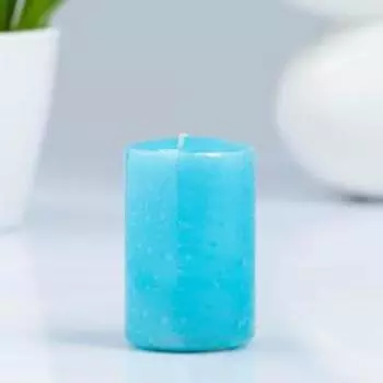 Свеча-цилиндр, 46 см, 9 ч, бирюза