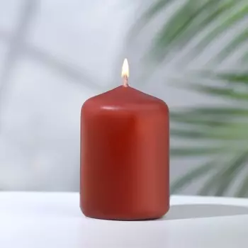 Свеча - цилиндр, 46 см, 9 ч, каштан