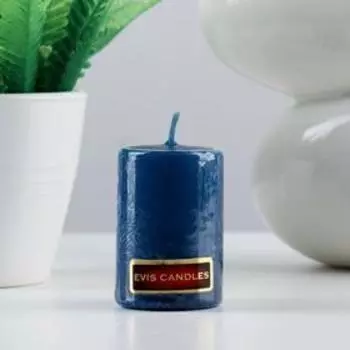 Свеча - цилиндр, 46 см, 9 ч, лазурь