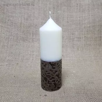 Свеча цилиндр 50*155в Кофейное зерно белая