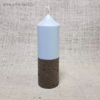 Свеча цилиндр 50*155в Кофейное зерно серая