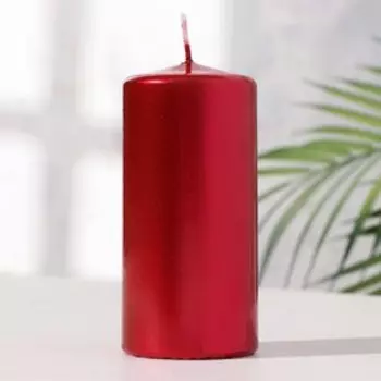 Свеча - цилиндр, 60x125, рубиновый блеск