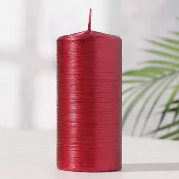Свеча - цилиндр, 60x125, рубиновый рельеф