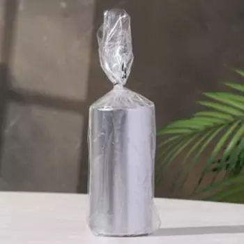 Свеча - цилиндр, 60x125, серебристый