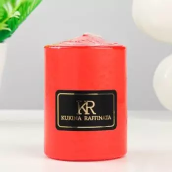 Свеча - цилиндр, 6,3х9 см, красная