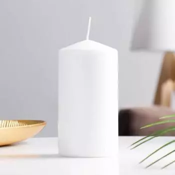 Свеча-цилиндр, 714 см, белая