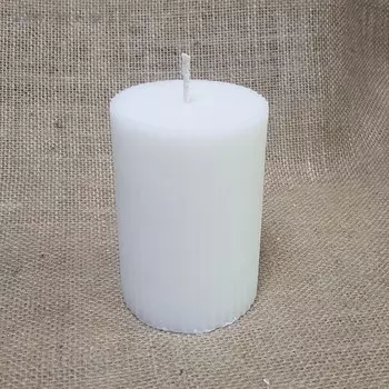 Свеча - цилиндр, белая 6,5х10
