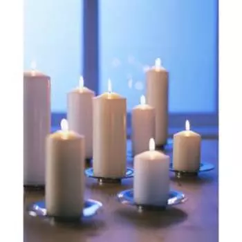 Свеча - цилиндр ФЕНОМЕН, 7х15 см, 45 ч, белый