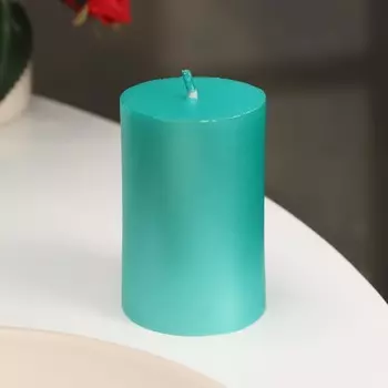 Свеча-цилиндр гладкая, 57.5 см, тиффани, металлик, 6 ч