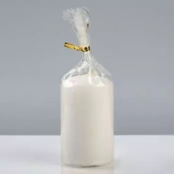 Свеча - цилиндр "Колор", 58 см, белый