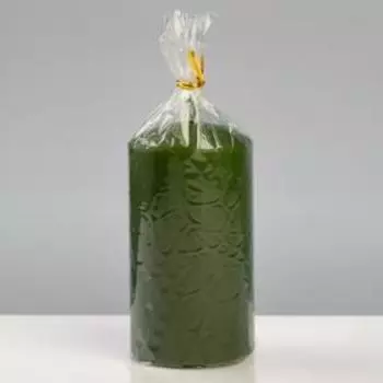 Свеча - цилиндр "Колор", 7×13 см, зелёный