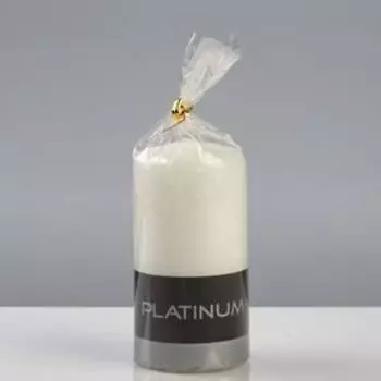 Свеча - цилиндр лакированная, 6×11,5 см, белая