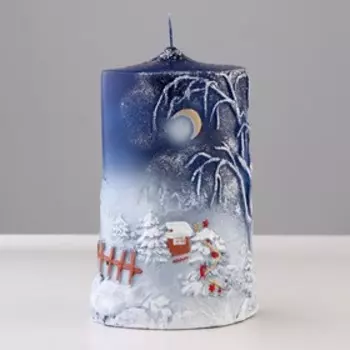 Свеча-цилиндр «Новогодняя», 71016 см