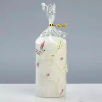 Свеча - цилиндр "Орхидея", 6×11,5 см, розовый