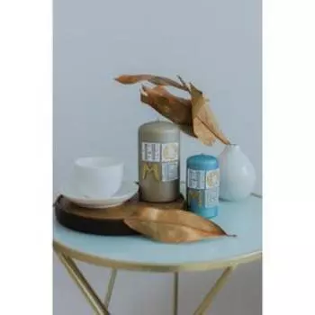 Свеча - цилиндр "Sensitive Home", 6×11,5 см, джинсовый