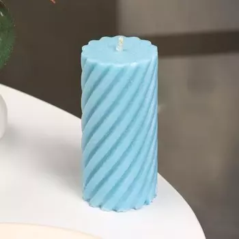 Свеча-цилиндр "Спираль", 5х10 см, нива, 6 ч